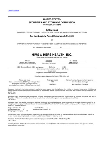 Thumbnail Hims & Hers Health 10-Q Quarterly Report FY2021 
