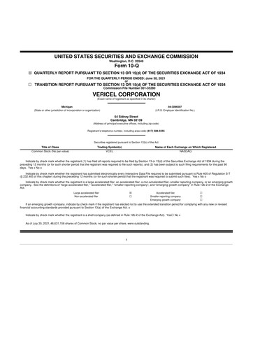 Thumbnail Vericel
 10-Q Quarterly Report FY2021 