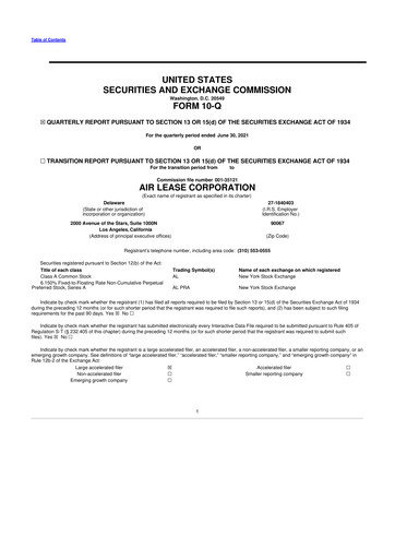 Thumbnail Air Lease Corporation
 10-Q Quarterly Report FY2021 