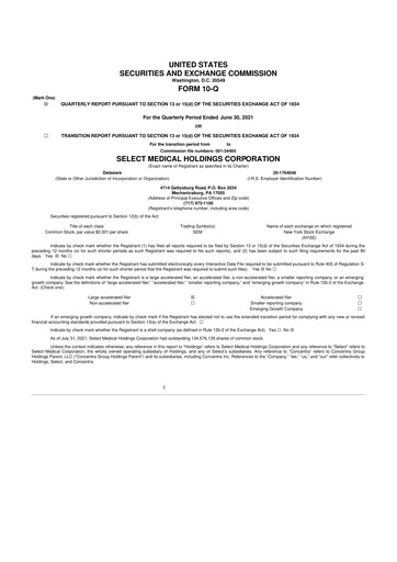 Thumbnail Select Medical Holdings 10-Q Quarterly Report FY2021 