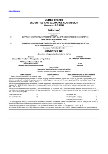 Miniature Bioventus 10-Q Rapport trimestriel 2021 
