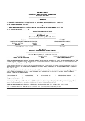Thumbnail NV5 Global
 10-Q Quarterly Report FY2021 