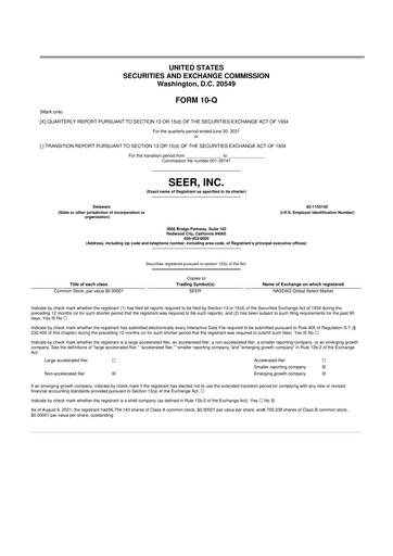 Thumbnail Seer Inc 10-Q Quarterly Report FY2021 