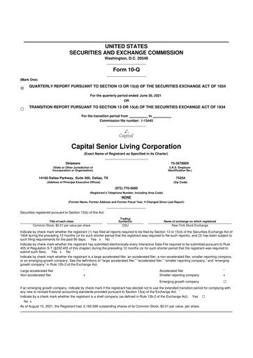 Thumbnail Sonida Senior Living 10-Q Quarterly Report FY2021 
