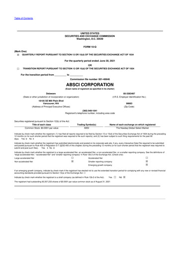 Thumbnail Absci 10-Q Quarterly Report FY2021 