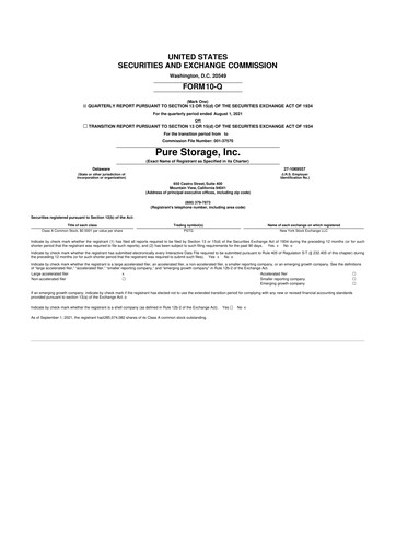 Vorschaubild Pure Storage
 10-Q Quartalsbericht 2022 