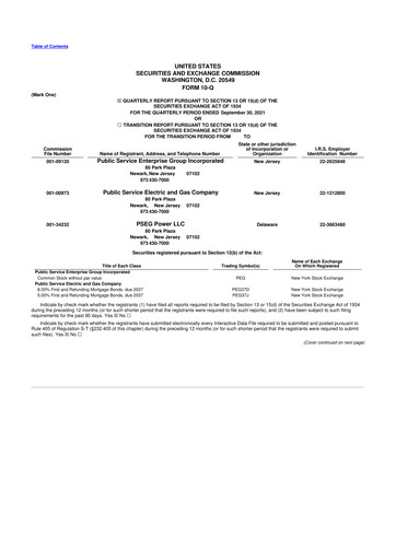 Miniature PSEG 10-Q Rapport trimestriel  