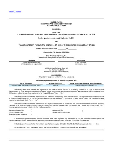 Thumbnail Grid Dynamics 10-Q Quarterly Report FY2021 