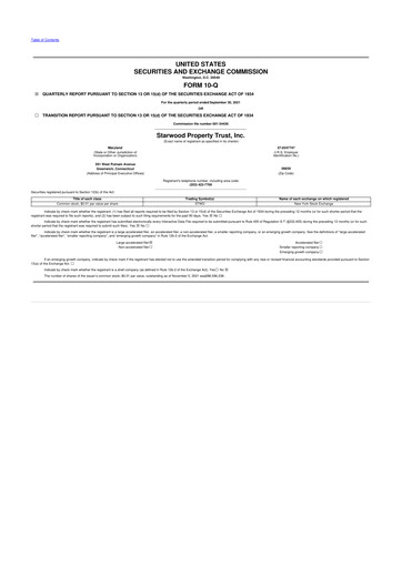 Thumbnail Starwood Property Trust 10-Q Quarterly Report FY2021 