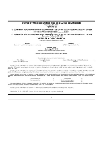 Thumbnail Vericel
 10-Q Quarterly Report FY2021 