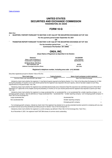 Thumbnail ON24 10-Q Quarterly Report FY2021 