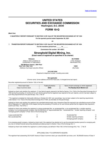 Thumbnail Stronghold Digital Mining 10-Q Quarterly Report FY2021 