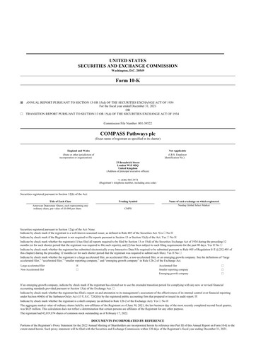 Thumbnail COMPASS Pathways 10-K Annual Report 2021