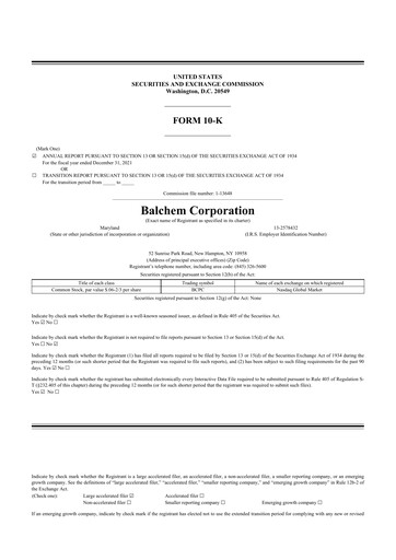 Thumbnail Balchem 10-K Annual Report 2021