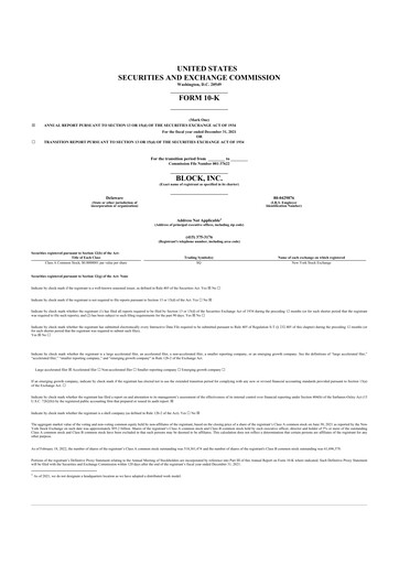 Miniature Block 10-K Rapport annuel 2021