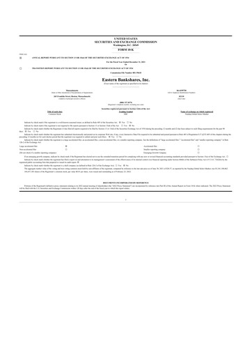 Thumbnail Eastern Bankshares 10-K Annual Report 2021