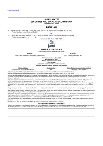 Thumbnail Jamf 10-K Annual Report 2021