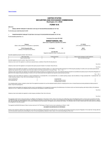 Thumbnail Sweetgreen 10-K Annual Report 