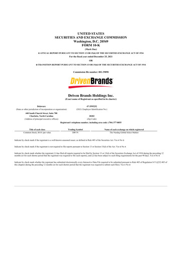 Vorschaubild Driven Brands 10-K Jahresbericht 2021