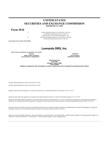 Thumbnail Leonardo DRS 10-K Annual Report 2021