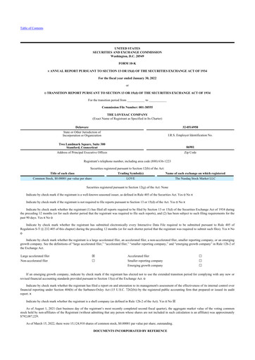 Vorschaubild LoveSac
 10-K Jahresbericht 2022