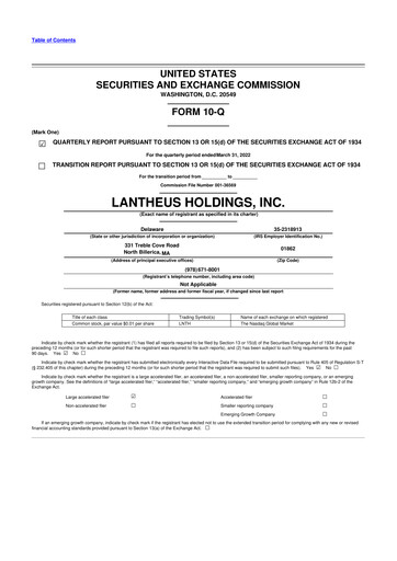 Thumbnail Lantheus Holdings 10-Q Quarterly Report FY2022 