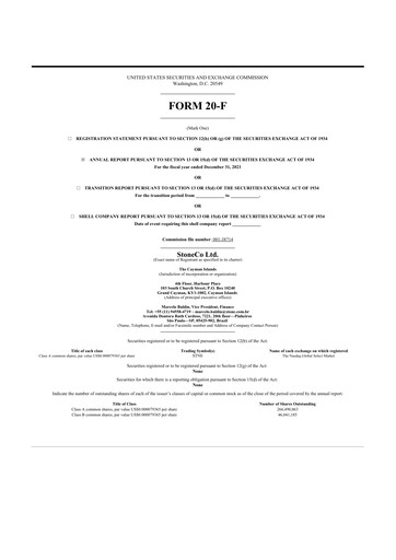 Thumbnail StoneCo 20-F Annual Report 2021