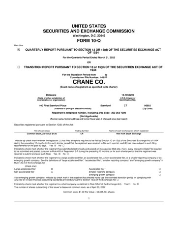 Thumbnail Crane NXT 10-Q Quarterly Report FY2022 