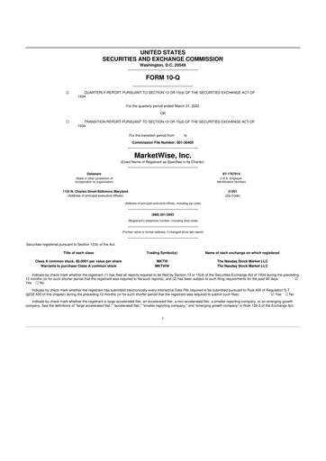 Thumbnail MarketWise 10-Q Quarterly Report FY 