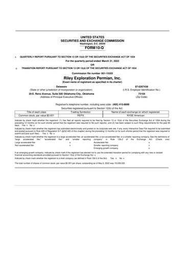 Thumbnail Riley Exploration Permian 10-Q Quarterly Report FY2022 