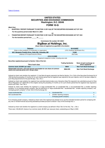 Thumbnail BigBear.ai 10-Q Quarterly Report FY2022 