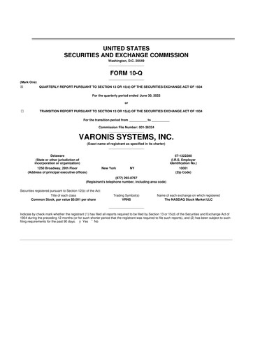 Vorschaubild Varonis Systems 10-Q Quartalsbericht 2022 