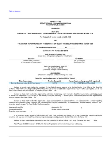 Thumbnail Grid Dynamics 10-Q Quarterly Report FY2022 