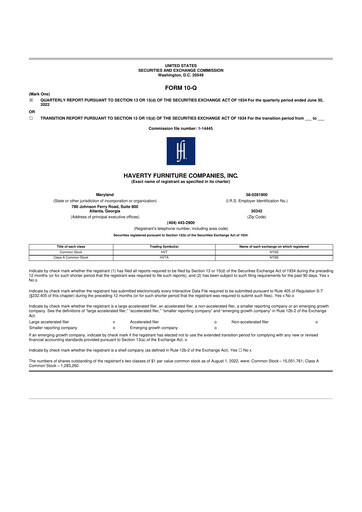 Thumbnail Havertys 10-Q Quarterly Report FY2022 