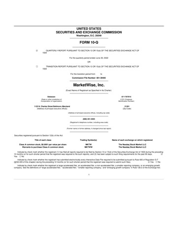 Thumbnail MarketWise 10-Q Quarterly Report FY 