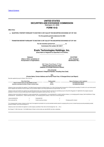 Thumbnail Evolv Technologies 10-Q Quarterly Report FY2022 