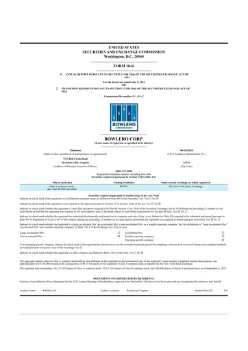 Thumbnail Lucky Strike Entertainment 10-K Annual Report 2022