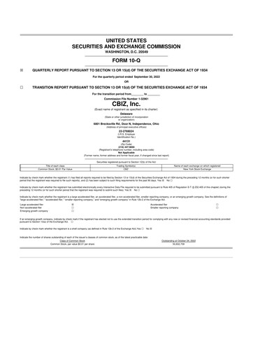 Thumbnail CBIZ 10-Q Quarterly Report FY2022 