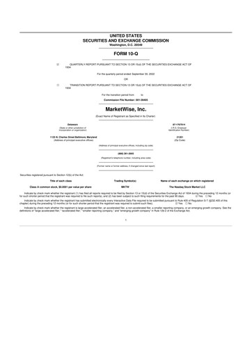 Thumbnail MarketWise 10-Q Quarterly Report FY 