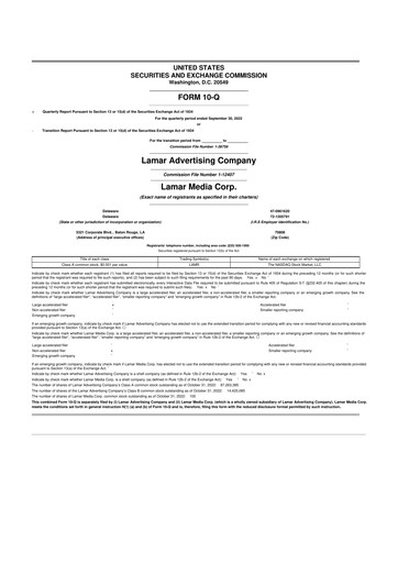 Thumbnail Lamar Advertising 10-Q Quarterly Report FY2022 