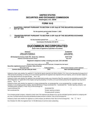 Thumbnail Ducommun 10-Q Quarterly Report FY2022 