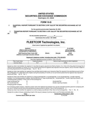Thumbnail Corpay 10-Q Quarterly Report FY2022 