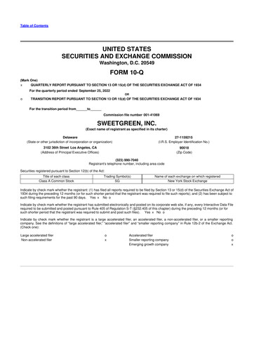 Thumbnail Sweetgreen 10-Q Quarterly Report FY2022 