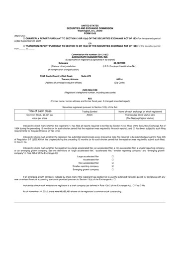 Thumbnail Accelerate Diagnostics 10-Q Quarterly Report FY2022 