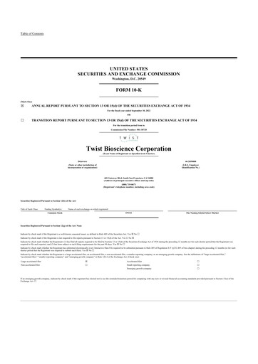 Thumbnail Twist Bioscience
 10-K Annual Report 2022