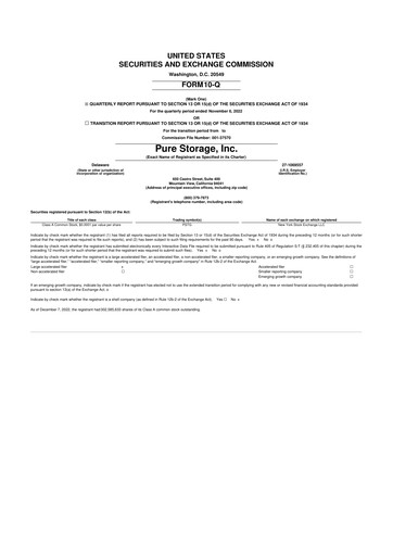 Vorschaubild Pure Storage
 10-Q Quartalsbericht 2023 