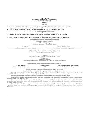 Thumbnail Li-Cycle 20-F Annual Report 2022