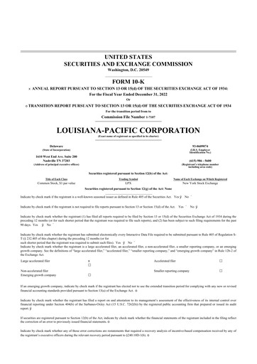 Thumbnail Louisiana-Pacific
 10-K Annual Report 2022