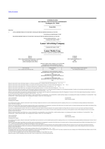 Thumbnail Lamar Advertising 10-K Annual Report 2022