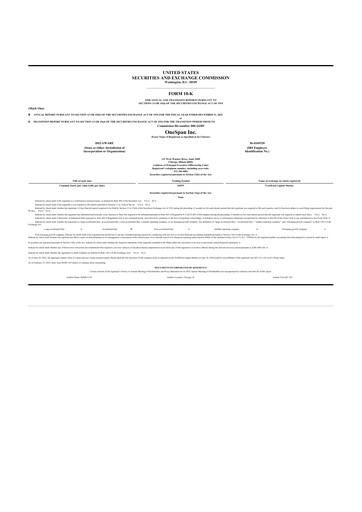 Thumbnail OneSpan 10-K Annual Report 2022